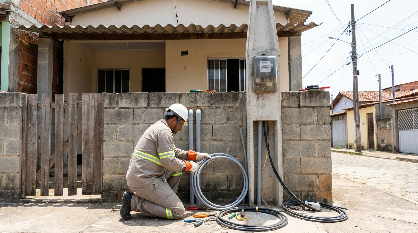 Instalação de Poste Padrão em Ipatinga‑MG
